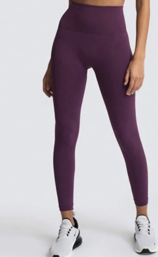 SOFT GYM LEGGING - Maat S - Paars - Sportlegging - Sportoutfit - Gymlegging - Gymoutfit - Yoga legging - Fitness legging — afbeelding 3