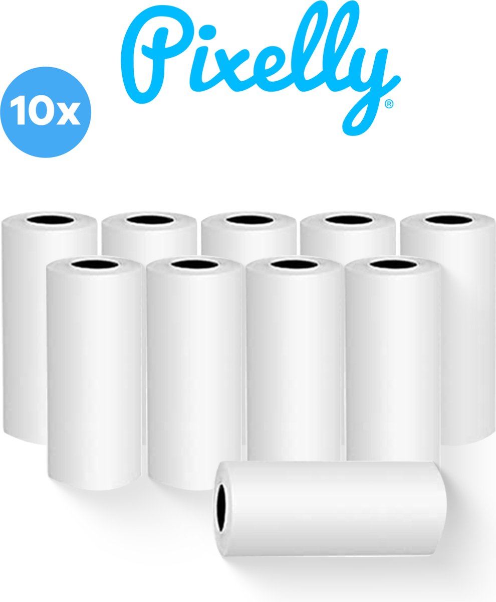 Pixelly® Print Papier- Witte Rollen - Wit Papier - Thermisch Papier - Pocket Printer - Mini Printer - 10 Rollen
