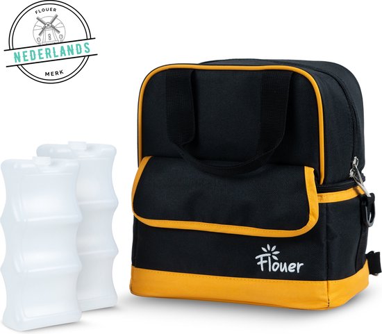  - Flouer Koeltas Moedermelk met 2 Koelelementen - Borstvoeding Koeltas - Luiertas - Kolftas
