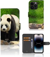Telefoontas Geschikt voor iPhone 15 Pro Hoesje Panda