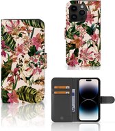 GSM Hoesje iPhone 15 Pro Fotohoesje ontwerpen Flowers | bol.com