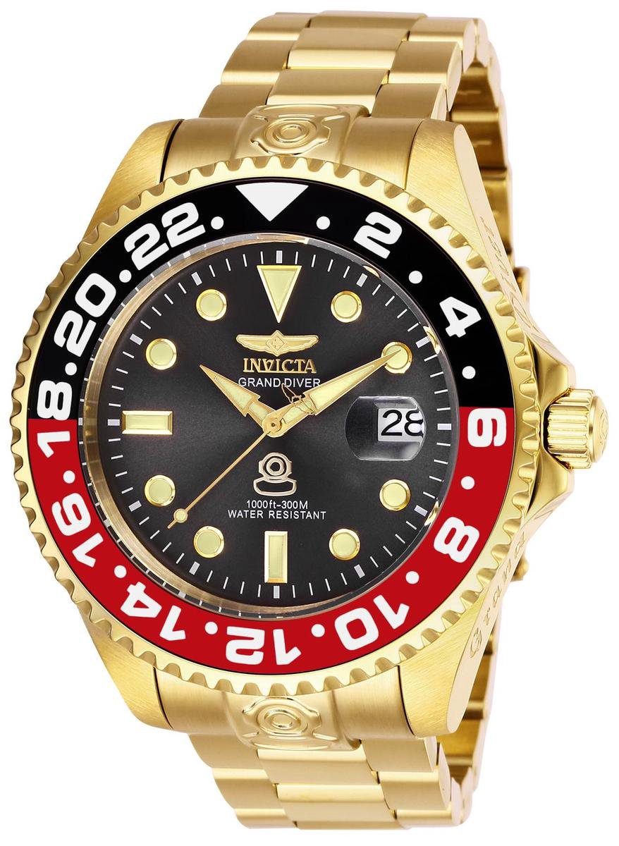 Invicta Pro Diver 27970 Heren Horloge - Waterdicht - Analoog - Automatisch Uurwerk - Roestvrij Staal met zwarte Wijzerplaat - 47mm