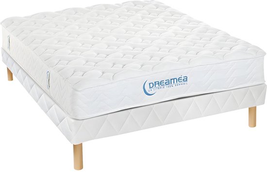 DREAMEA Set bedbodem en matras pocketveren en vormgeheugen ILLUSION van DREAMEA - 160 x 200 cm L 200 cm x H 30 cm x D 160 cm