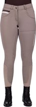 QHP Rijbroek softshell Emma anti-slip zitvlak - maat 42 - beige