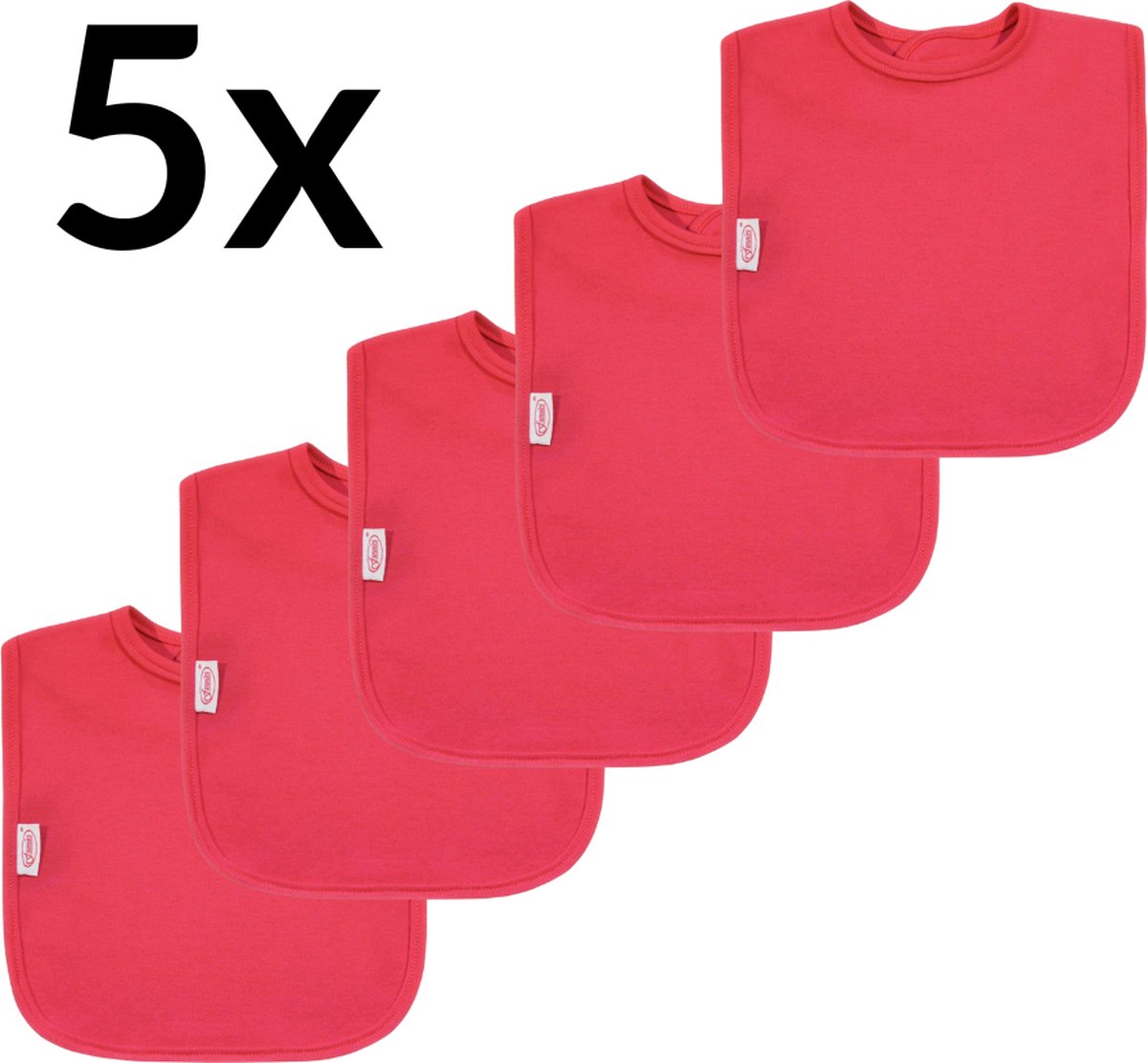 Goedkoopste Funnies Interlock Slabben 5-Pack | Fuchsia | Set Van 5 Stuks | Slabbers