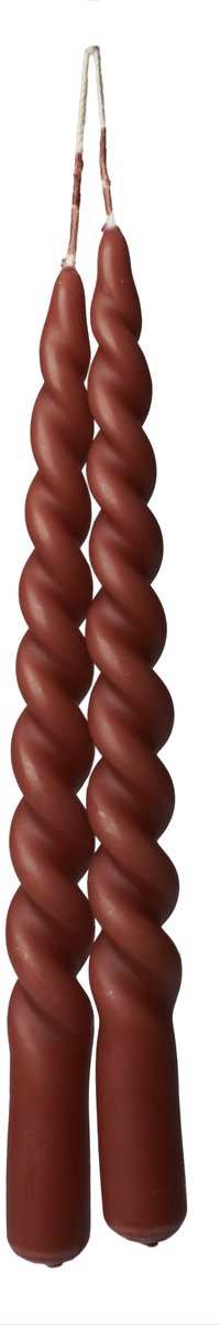 Branded by Twisted kaarsen cognac - 2pc - swirl- candle- orange