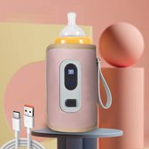 Kay - Draagbare Baby Flessenverwarmer - Geschikt voor iedere fles - Roze