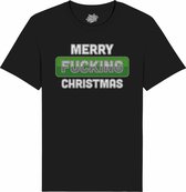 Merry F*cking Christmas - Foute Kersttrui Kerstcadeau - Dames / Heren / Unisex Kleding - Grappige Kerst Outfit - T-Shirt - Unisex - Zwart - Maat 3XL