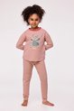 Woody pyjama meisjes - kalkoen - streep - 232-10-PZG-Z/920 - maat 128