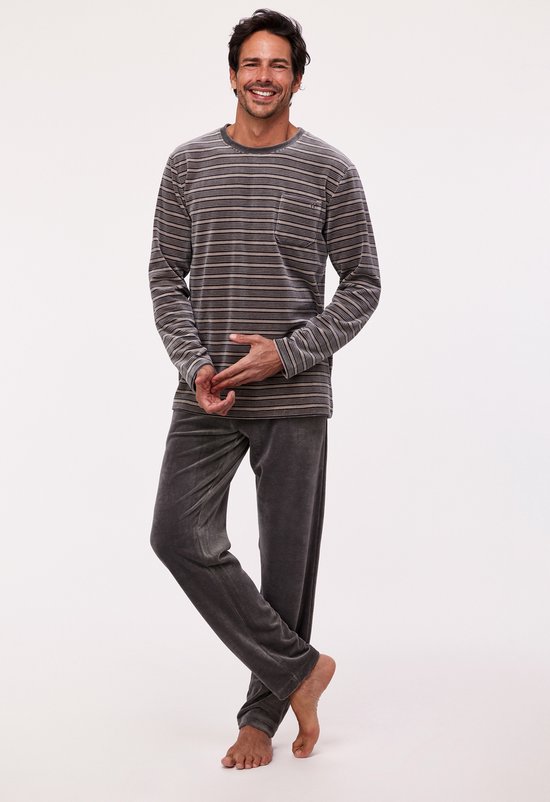 Woody Garçons- Pyjama homme gris-anthracite stre - taille XL