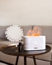 Aroma Diffuser "Release the Fire Within" de Happyhaves - Diffuseur magique - Design moderne - Effet flamme - Wit