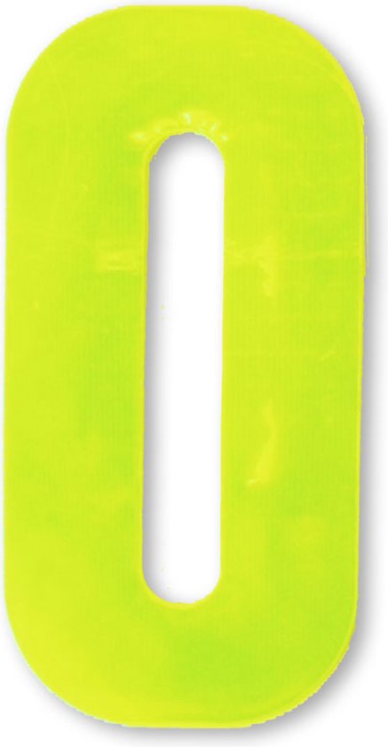 Gele cijfer 0 sticker