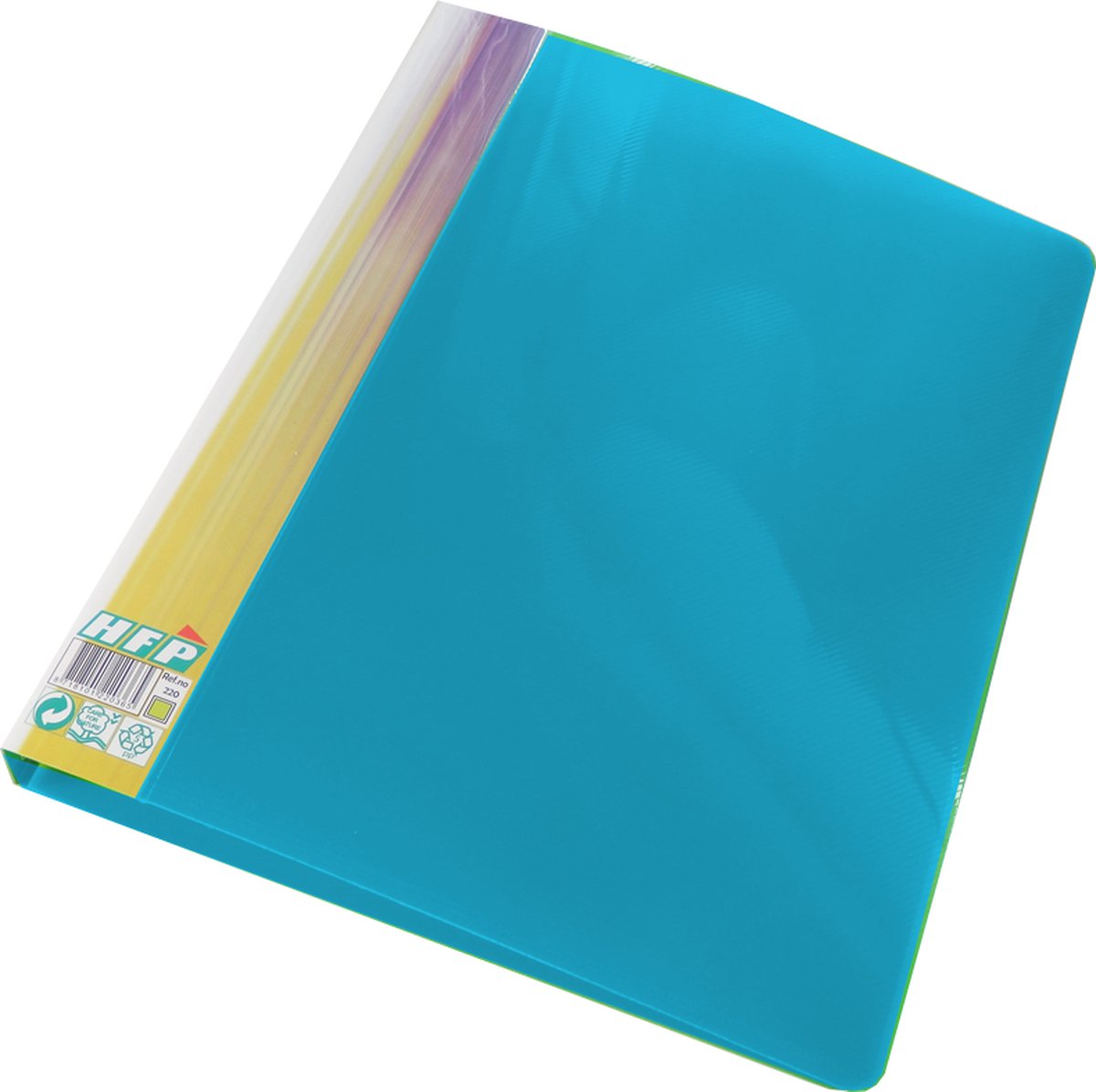 1x EXXO-HFP #21832 Stevige PP Ringband - A4 2-D Ring 25mm - Turquoise