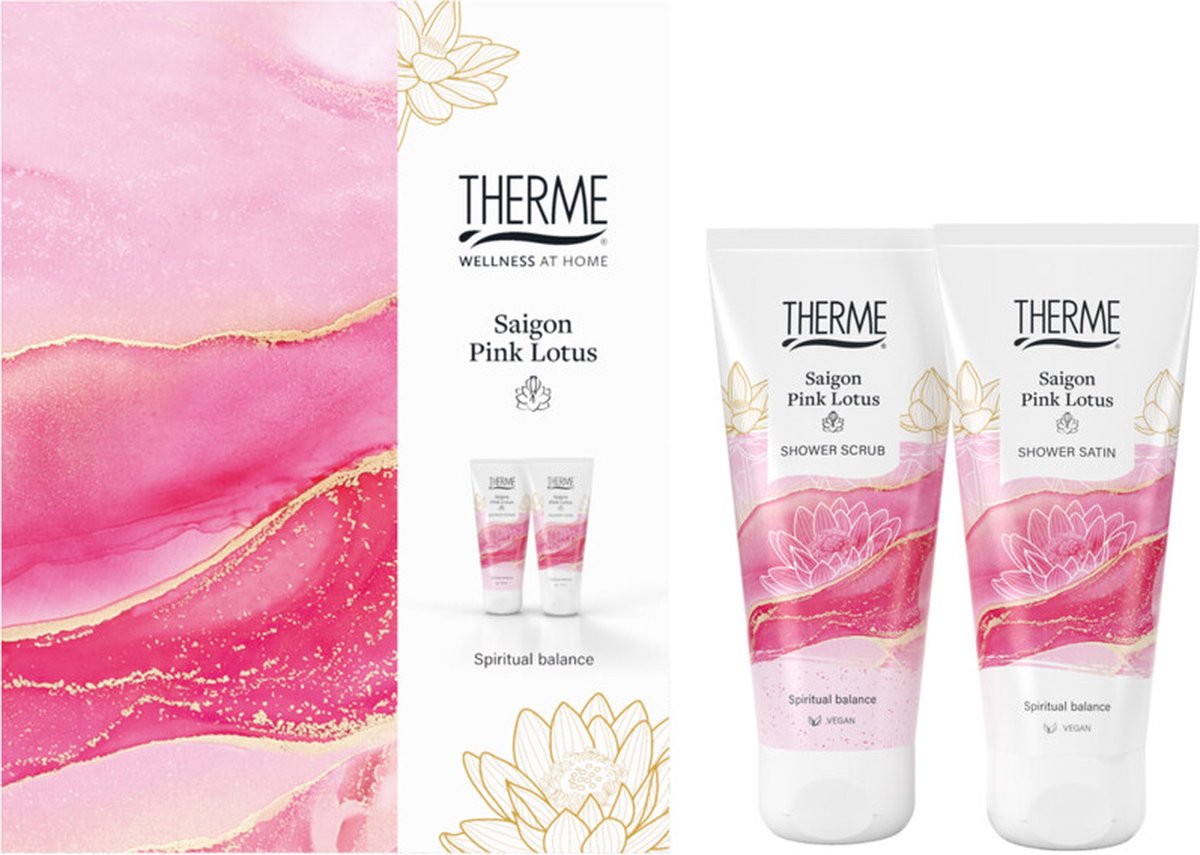 Goedkoopste 3x Therme Shower Treatment Geschenkset Saigon Pink Lotus 1 set