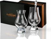 Ensemble combiné de verres à whisky Glencairn avec pichet et pipette - Cristal sans plomb - Fabriqué en Écosse