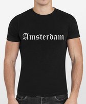 Shirt - Amsterdam T-shirt - cadeau | Grappige shirt | shirt met tekst | Ajax | Zwart