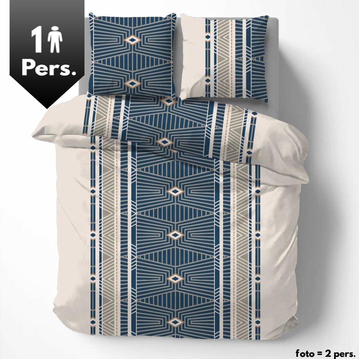 Flanel dekbedovertrek 140 x 200 cm Eenpersoons Modest