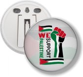 Bouton avec clip - Nous soutenons la Palestine