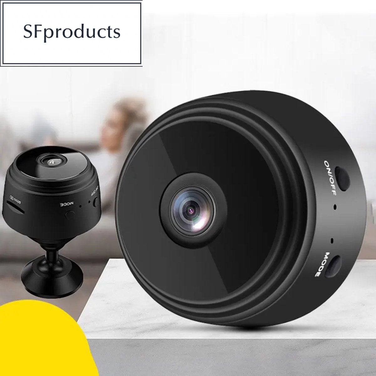 SFproducts mini camera- spy cam-verborgen camera-werkt met wifi en app-huisdieren camera