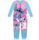 Stitch - pyjama - onesie - jumpsuit - blauw/roze - meisjes - maat 3 jaar (98)