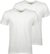 Jac Hensen 2 Pack T-shirt - V-hals - Wit - 6XL Grote Maten