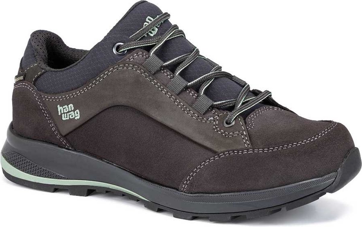 Hanwag Banks Low Bunion Lady GTX Dames waterdichte lage wandelschoenen Asphalt Antraciet