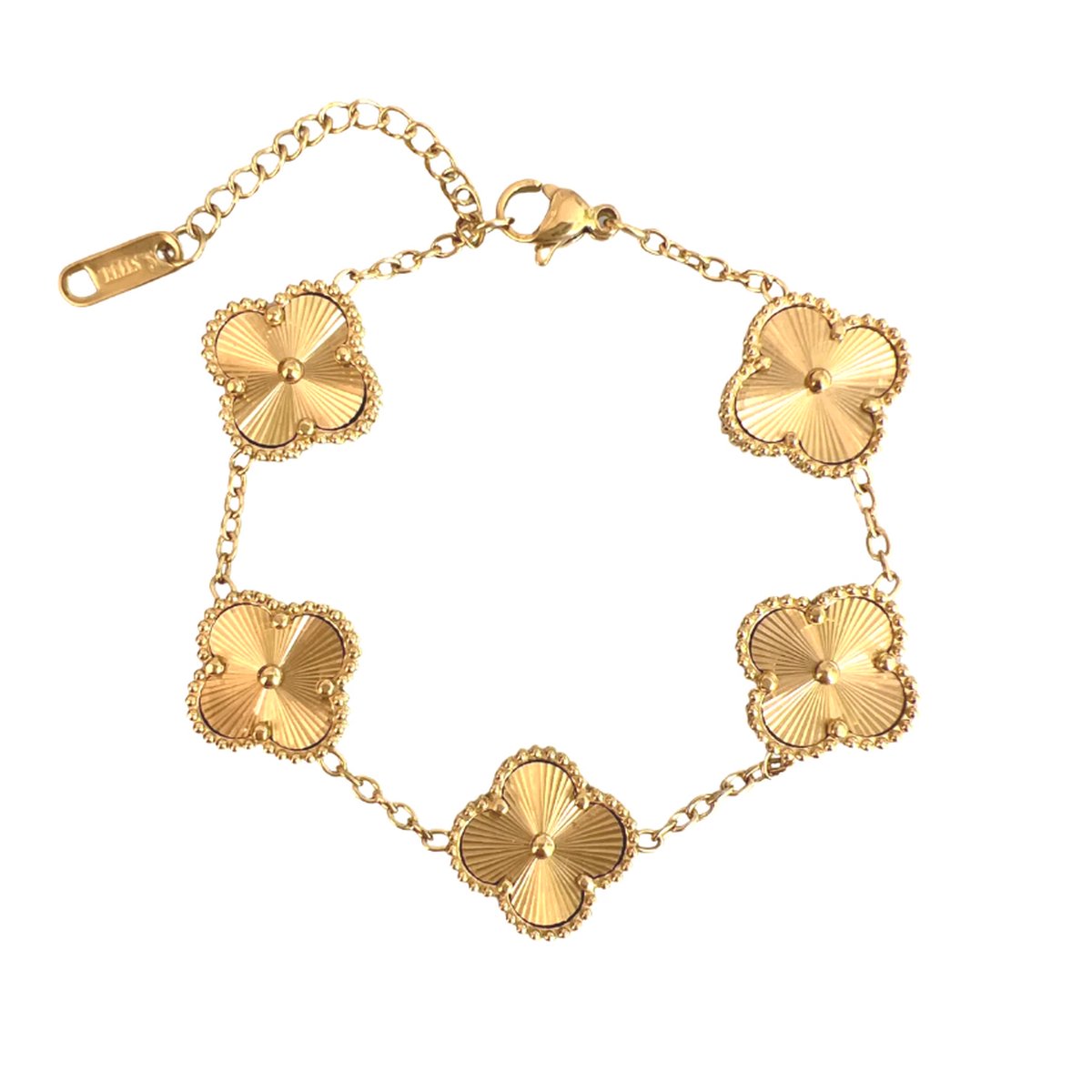 Clover Armband - Goudkleurig | 17 + 5 cm | Stainless Steel | Fashion Favorite