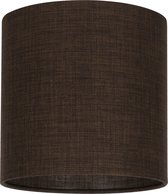 Milano lampenkap stof - donker-bruin transparant Ø 25 cm - 25 cm hoog