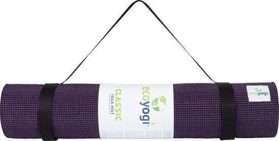 Ecoyogi - Classic Yogamat - 200 cm x 61 cm x 0,6 cm - Aubergine - Extra lang van Ecoyogi — afbeelding 2