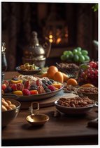 Dibond - Eten - Fruit - Ramandan - 70x105 cm Foto op Aluminium (Met Ophangsysteem)