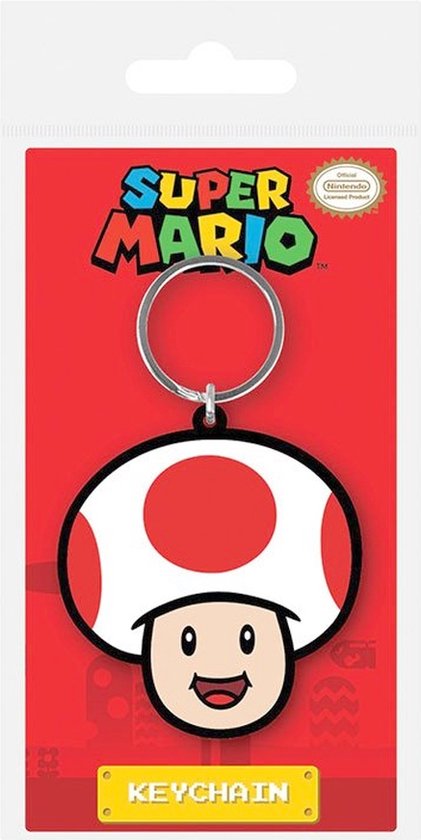 Super Mario Toad - Rubberen Sleutelhanger