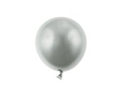 Mini Ballons argent chromé, B&C, 13 cm, 20 pcs.