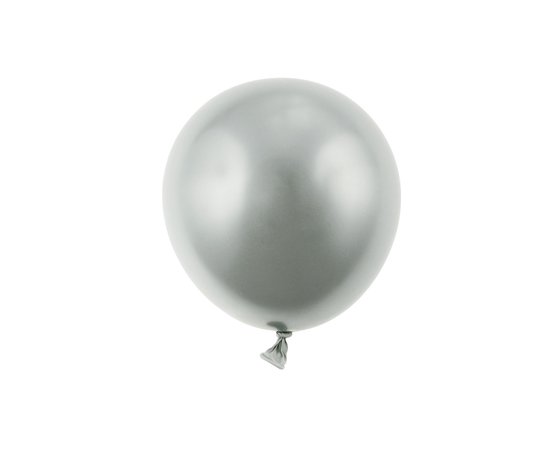 Mini Ballonnen zilver chrome, B&C, 13 cm, 20 pcs.