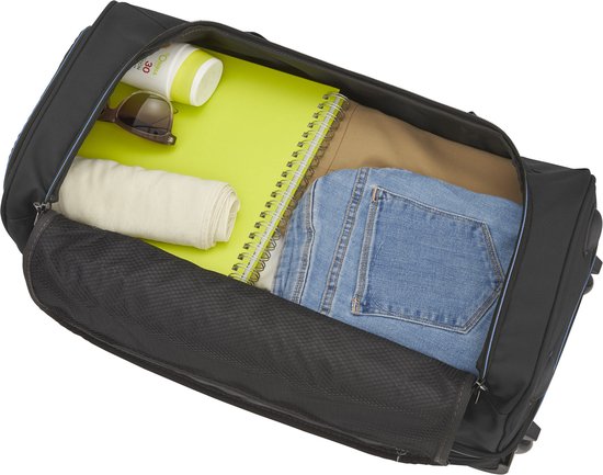travelite Sac de voyage Valise Basics Wheeled Duffle Black / Orange Noir