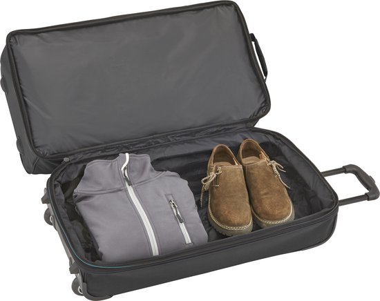 travelite Sac de voyage Valise Basics Wheeled Duffle Black / Orange Noir