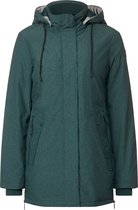 Cecil TOS Technical Melange Coat Dames Jas - kleur Night Forest Green - Maat xxl