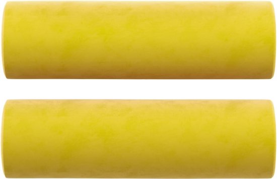 vidaXL - Sierkussens - 2 - st - 15x50 - cm - fluweel - geel