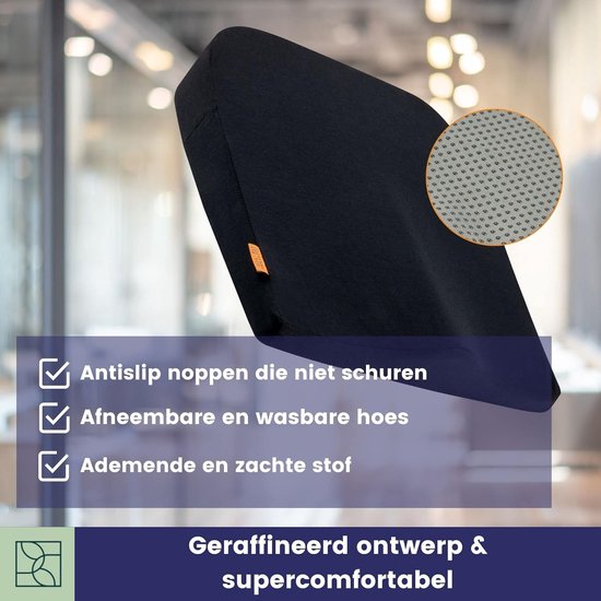 Wigkussen voor Stoel, DYNMC YOU Traagschuim Autostoelkussen, Heup- en Rugverlichting - Vrachtwagen Zitkussen – Auto Stoelkussen - Stoelkussens Perfecte Hardheid - Antislip Grip