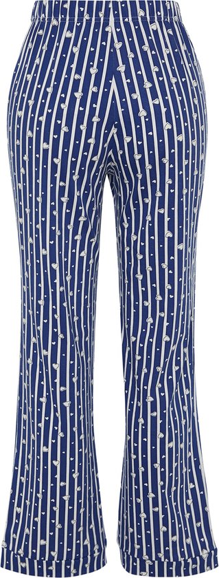 Trendyol Normale taille Direct Marineblauw gestreept katoenen gebreide pyjamabroek THMSS23PJ00002 - TRENDYOL