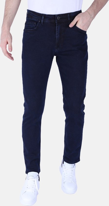 Spijkerbroek Mannen Super Stretch Regular Fit Jeans - DP56 - Blauw
