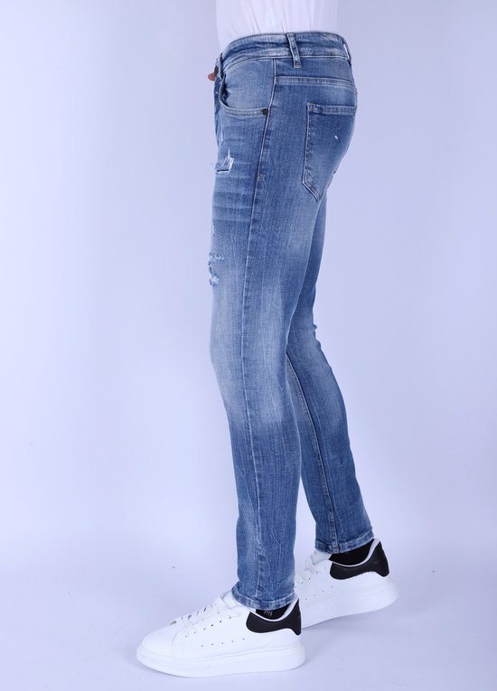 Jeans slim délavé pour homme avec stretch -1098 - Blauw