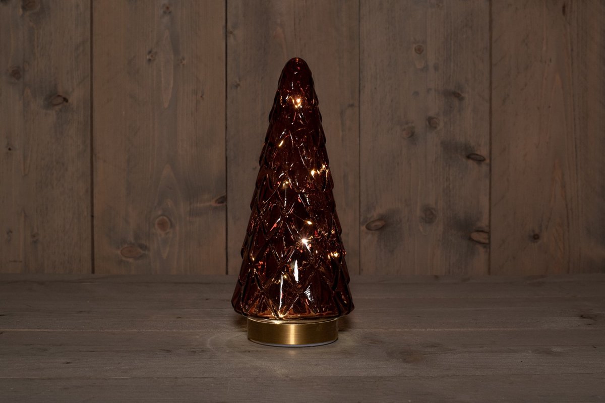 Boom glas h28.5cm bordeaux/gd bo