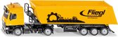 SIKU 3537, Vrachtwagen met kiepwagen, 1:50, metaal/kunststof, rood, kantelbare kiepwagen