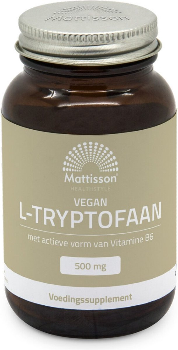 Goedkoopste Mattisson - L-Tryptofaan 500mg - Essentieel Aminozuur - Met Vitamine B - 60 Capsules