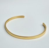 Heren Bangle - Armband voor mannen - Minimalistische armband - Goud - Premium Stainless Steel - The Jewellery Salon -