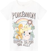 NAME IT NKFAXAJA POKEMON SS TOP BOX SKY Meisjes T-shirt - Maat 134/140