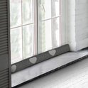 4L Textil Tochtstop koord tochtstop windstopper voor deuren en ramen tochtstop voor deur slang deurrol 80 cm beige (Stripes 03, 80 cm