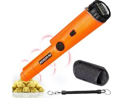 Draagbare metaaldetector IP66 waterdichte metalen pointer professionele metaaldetector pinpointer met ingebouwde led-indicator/alarmlicht/360° scan/holster voor gouden munten, relikten, sieraden