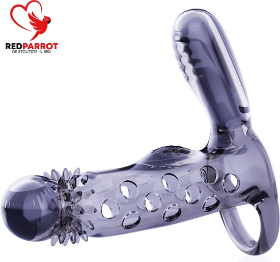 Penis sleeve met vibratie - Clitoris stimulatie - Vibrerende penis mouw - 10 vibratiestanden - Luxe uitvoering