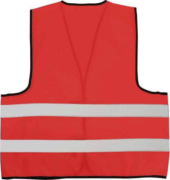 Pack de 10 gilets de sécurité rouges - Gilets de sécurité rouges - Gilets de sécurité adultes - Gilets d'événement - Usine de gilets
